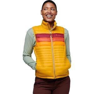Cotopaxi Yellow and Red Quilted Vest for Warmth